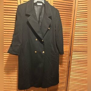 Vintage Forecaster Black Wool Double Breasted Coat